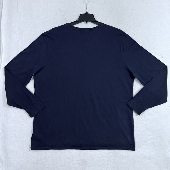 Polo Ralph Lauren Mens Shirt XXL Navy Blue Long Sleeve Polo Bear USA Basketball - Picture 8 of 13